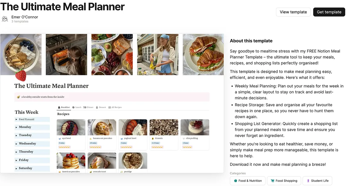 The Ultimate Meal Planner